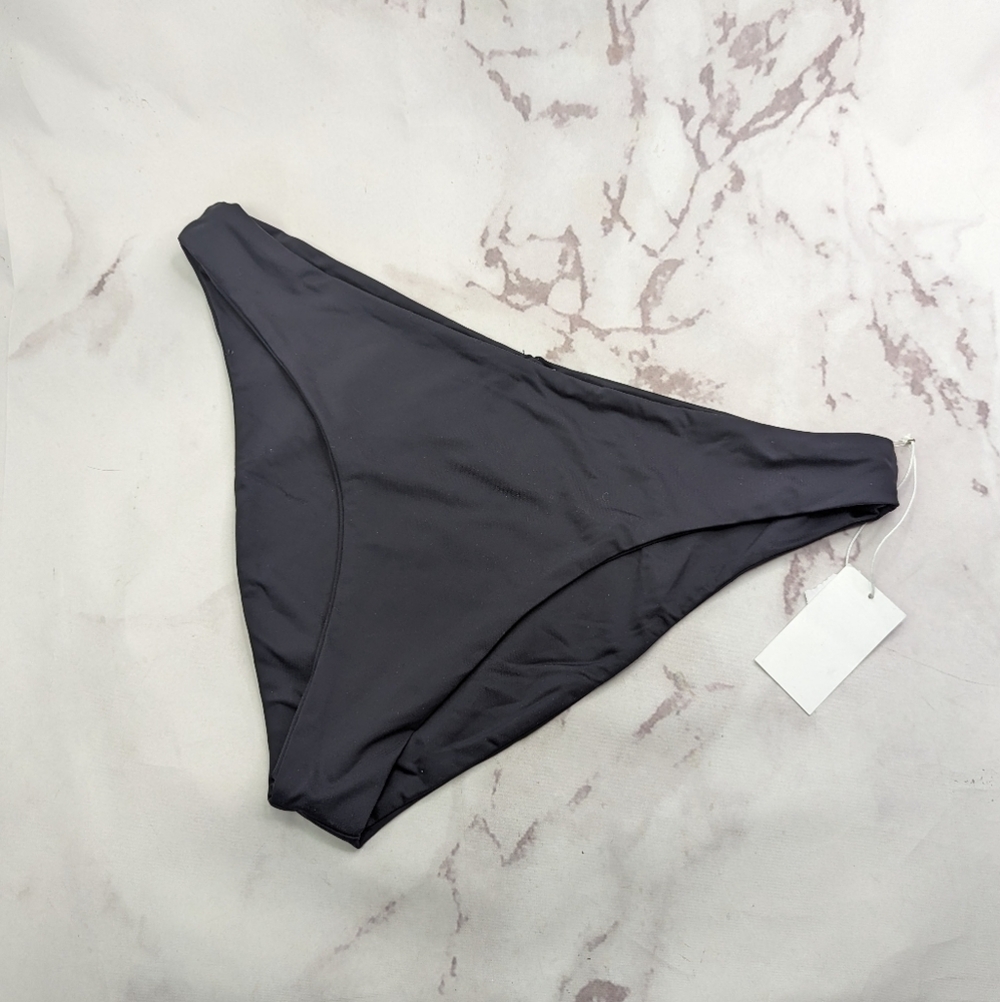 Good American Swim Bottom Women Black Better Cheeky Bikini Basic
